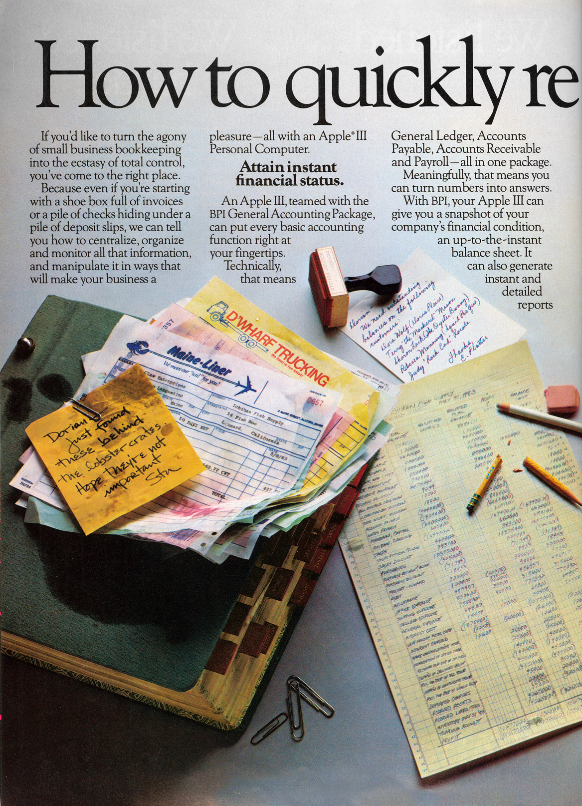Apple III advertisement from Personal Computing 8/83 (page 1)