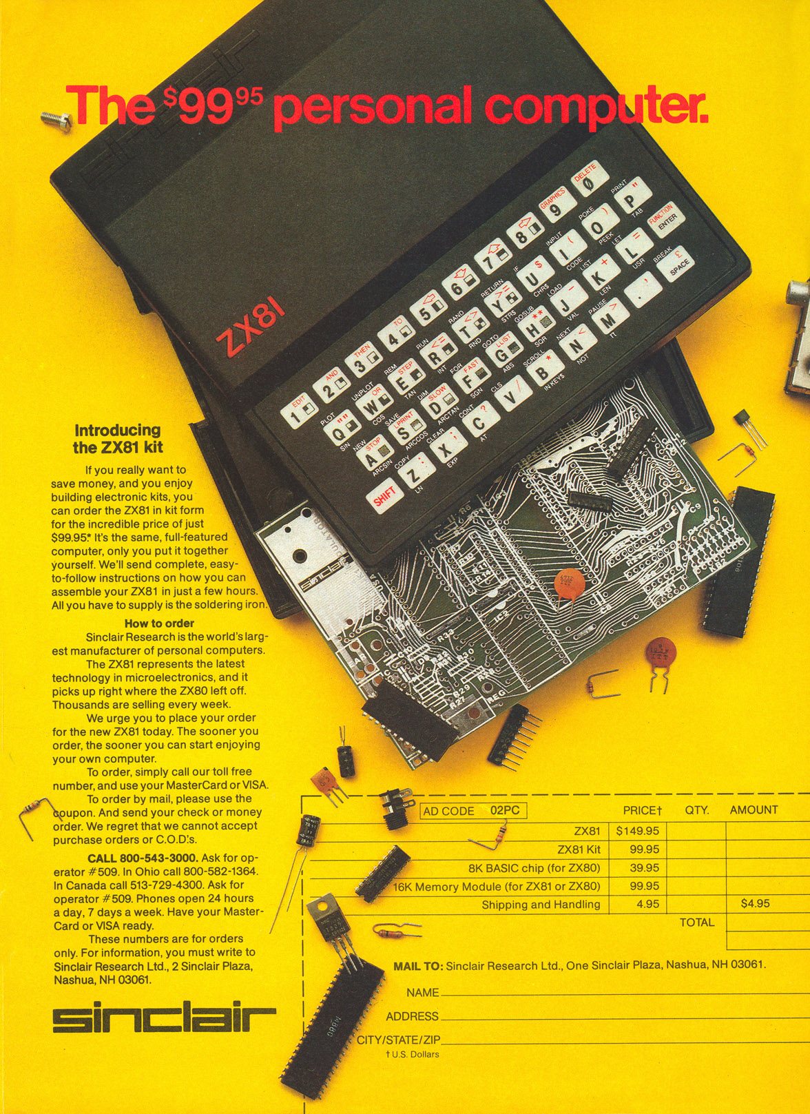 Reklama Sinclair ZX81 z Personal Computing 2/82 (strona 2)
