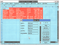 When you define a range as a database, <i>Excel</i> automatically uses column headings as field names in the database. The contents of the cells become the entries.